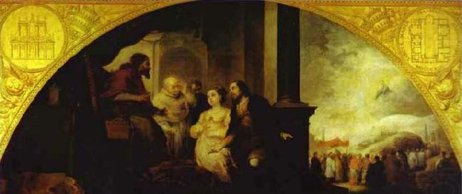 MURILLO, Bartolome Esteban Patrician John Reveals his Dream to Pope Liberius china oil painting image